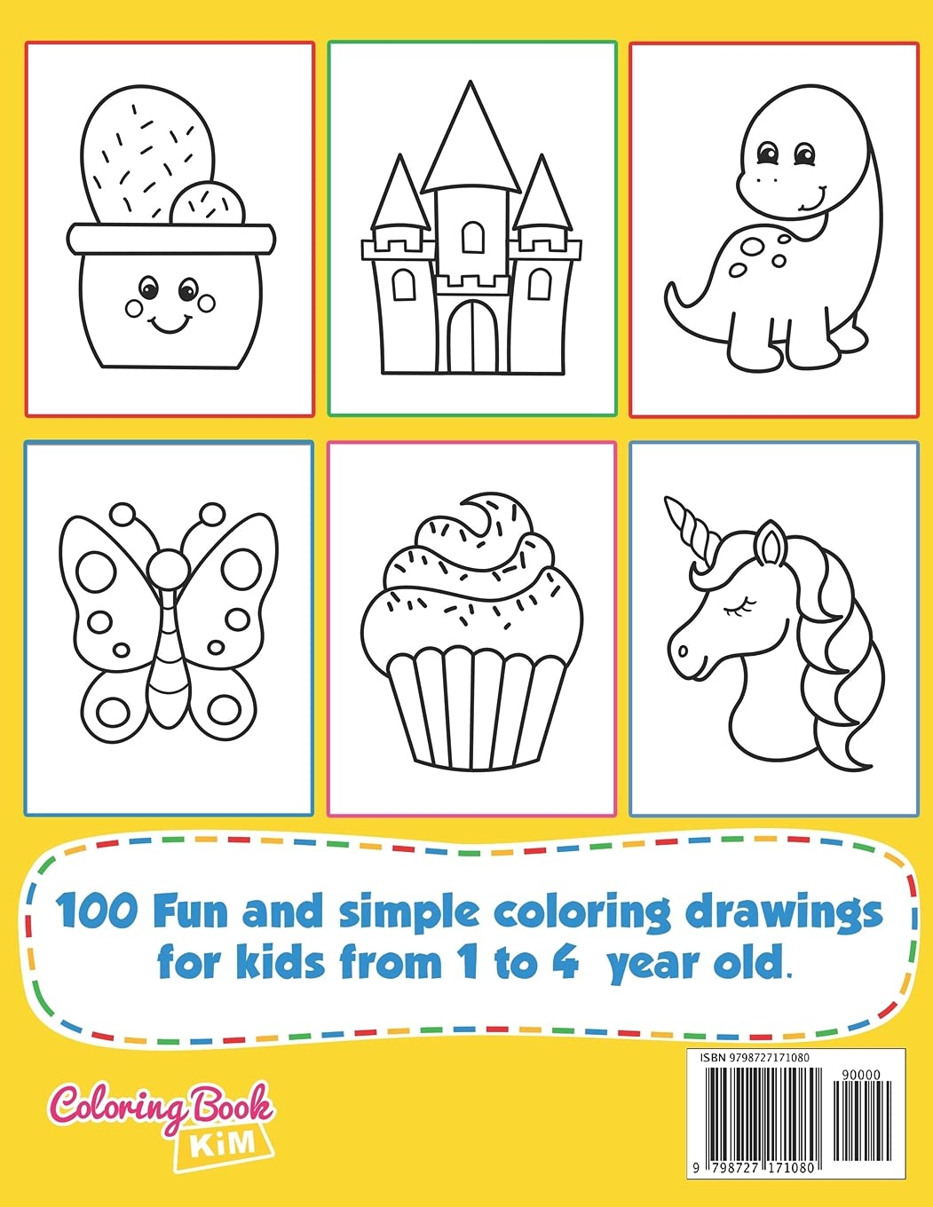 Simple & Big Coloring Book for Toddler: 100 Easy and Fun Coloring